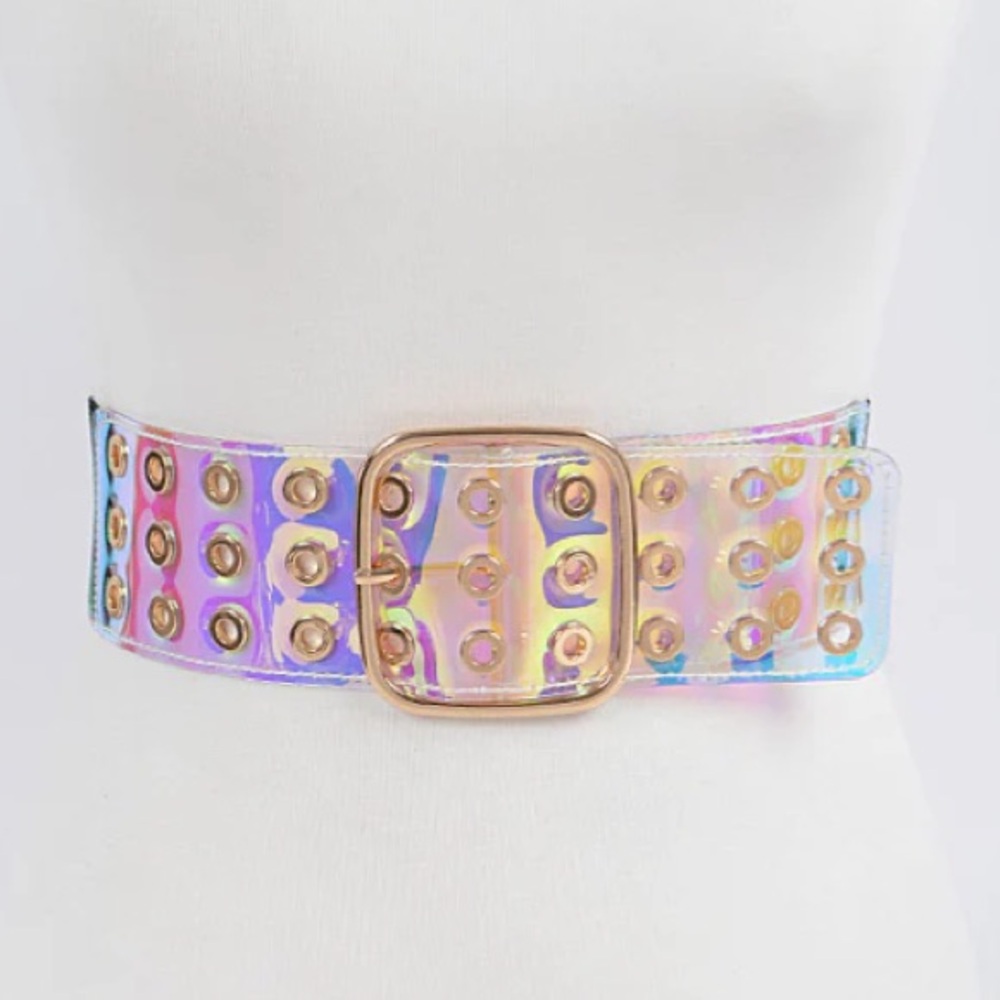Holographic Stretch Belt NWT